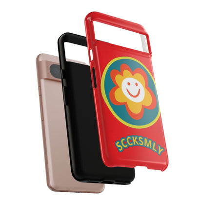 Red "SUNSHINE SMILE" Tough Phone Case for Google Pixel