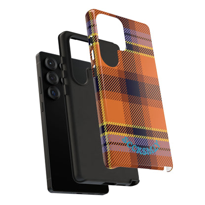 Orange Sickle Plaid Phone Case for Samsung
