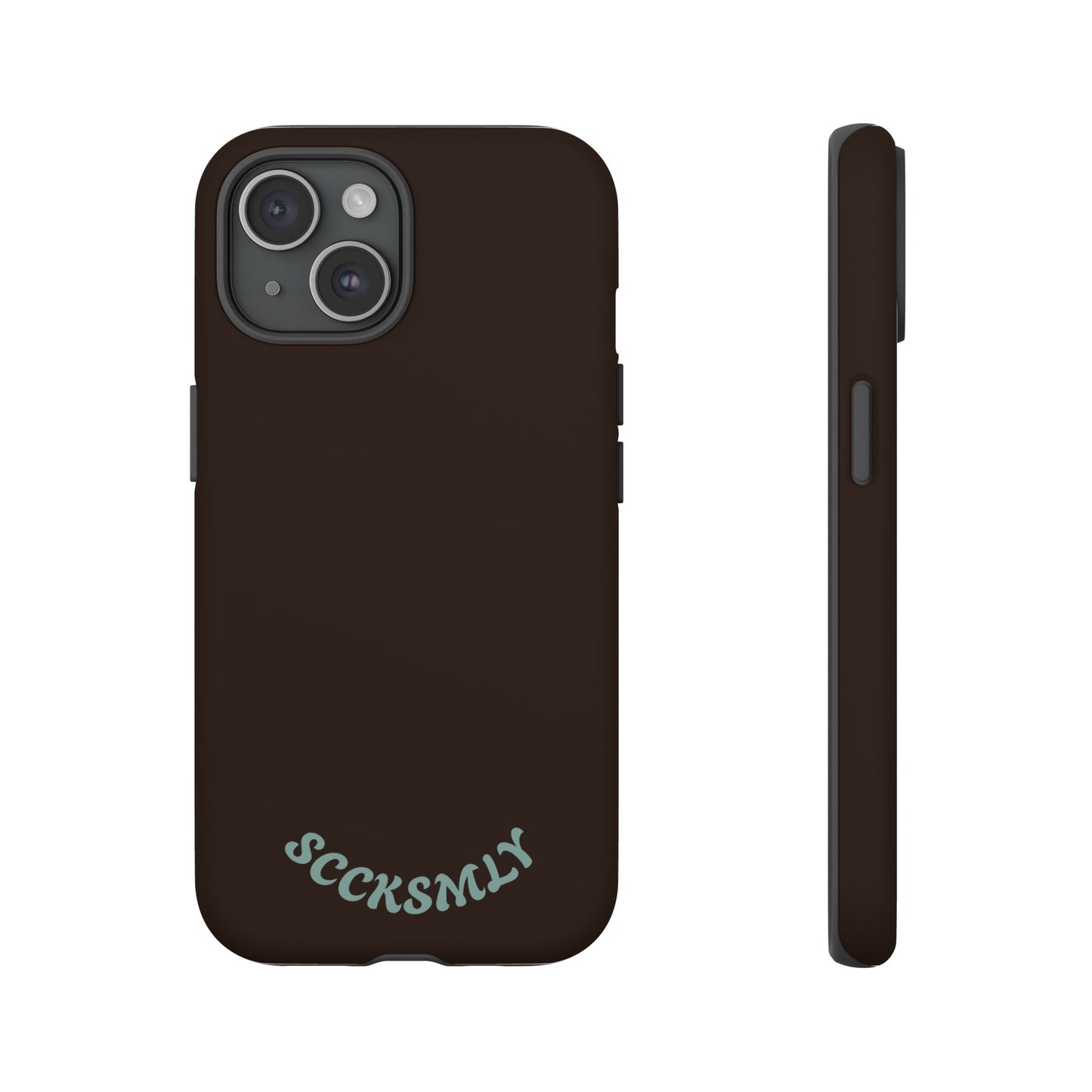 SOLID Espresso Mint Tough Phone Case for Apple