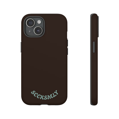 SOLID Espresso Mint Tough Phone Case for Apple