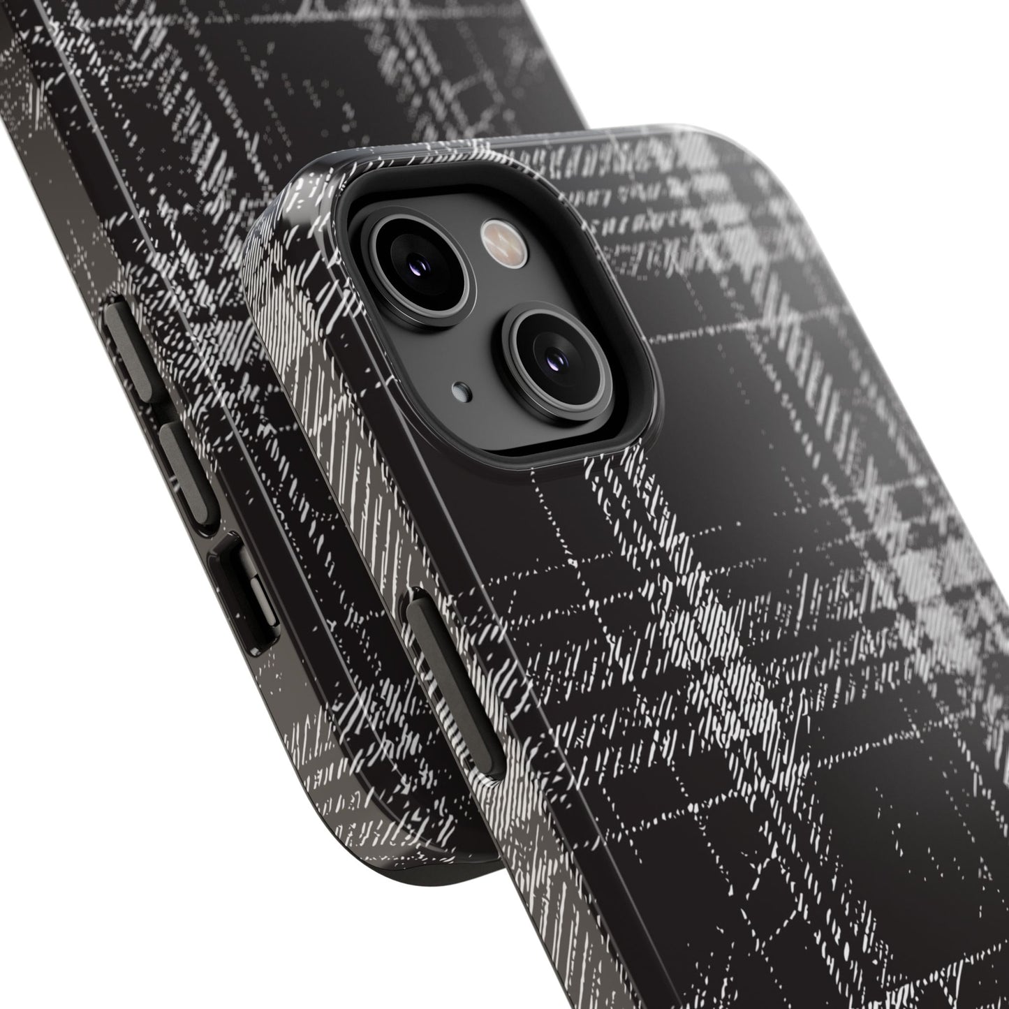 Smoky Grungy Plaid Phone Case for Apple