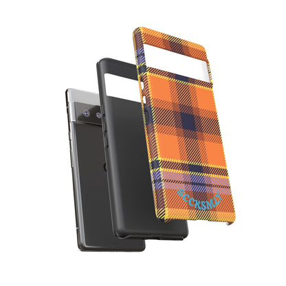 Orange Sickle Plaid Phone Case for Google Pixel