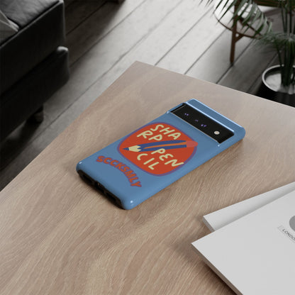 Blue "SHARPEN PENCIL" Tough Phone Case for Google Pixel