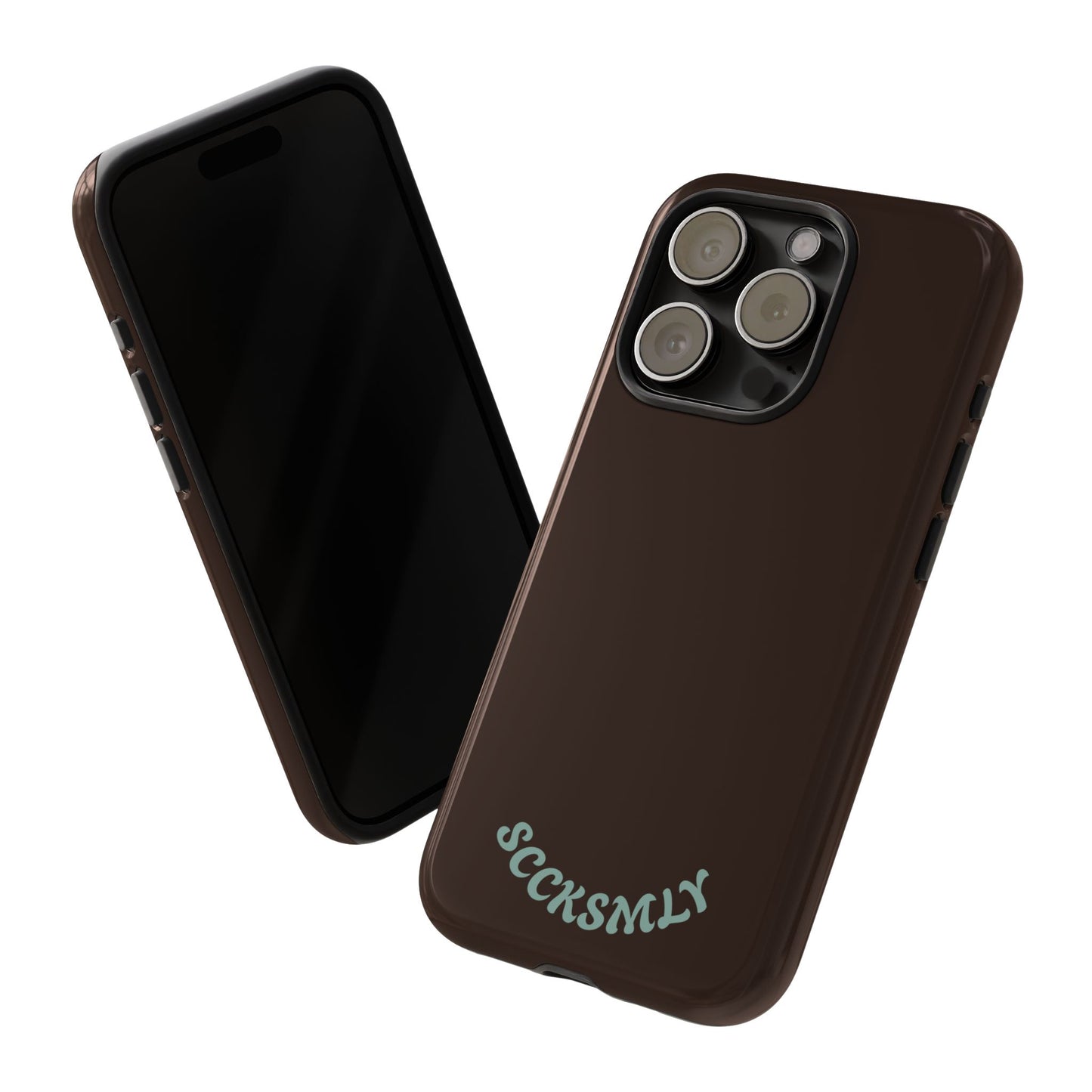 SOLID Espresso Mint Tough Phone Case for Apple