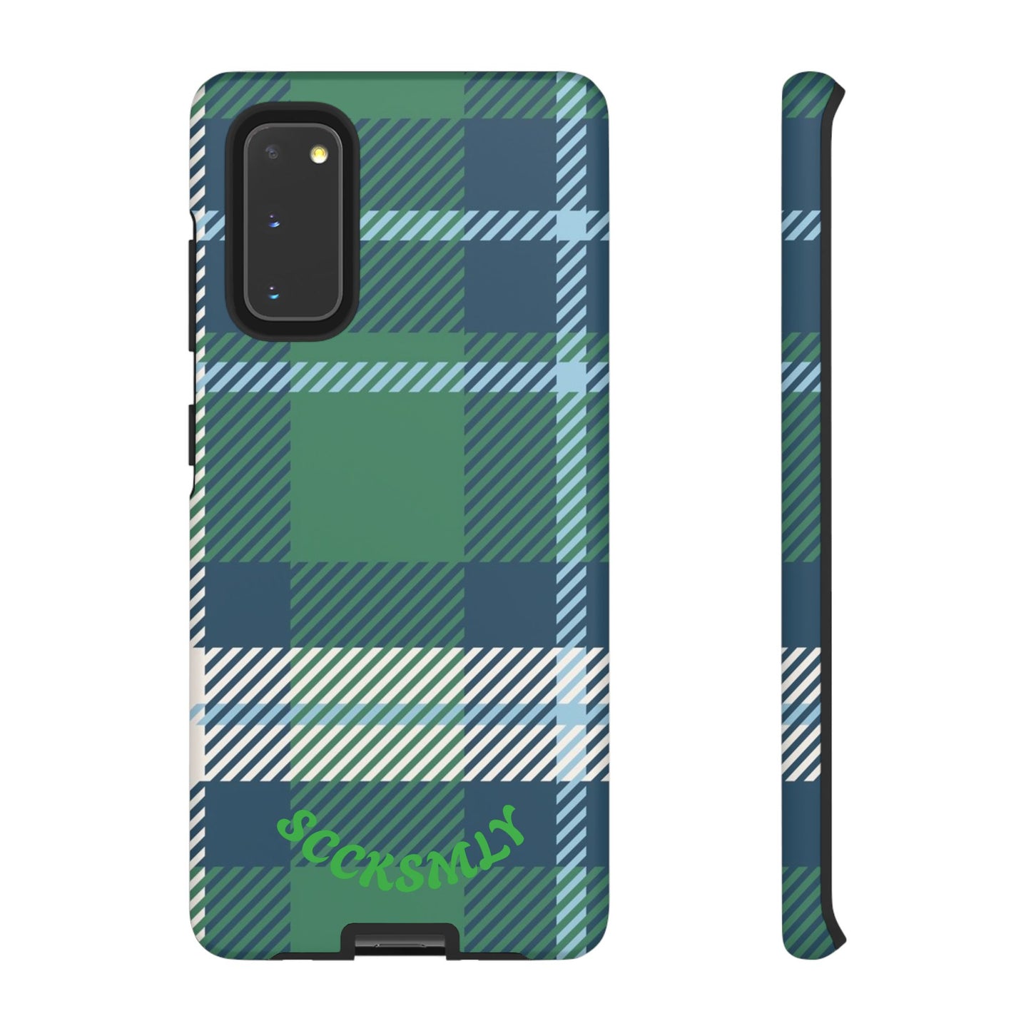 Earth and Sky Plaid Tough Phone Case for Samsung