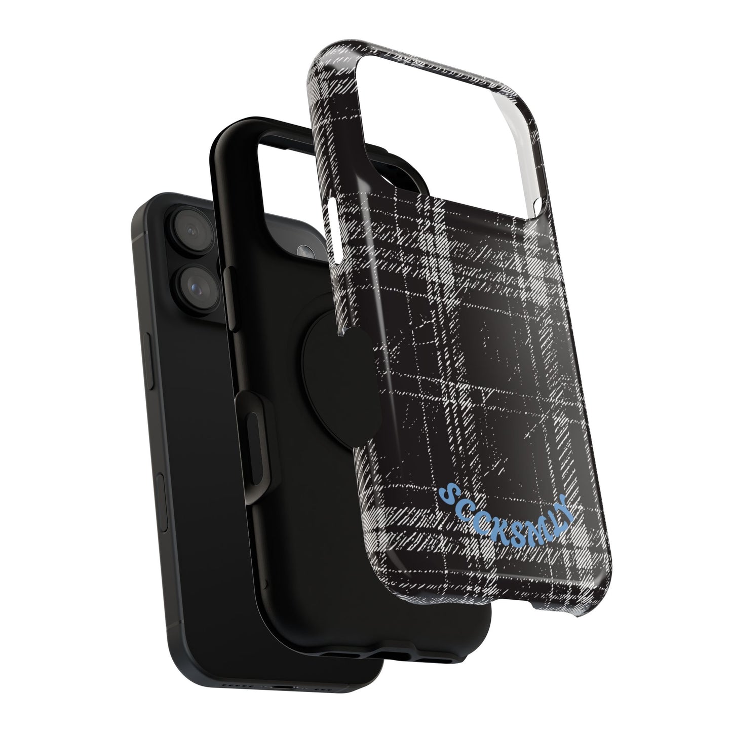 Smoky Grungy Plaid Phone Case for Apple