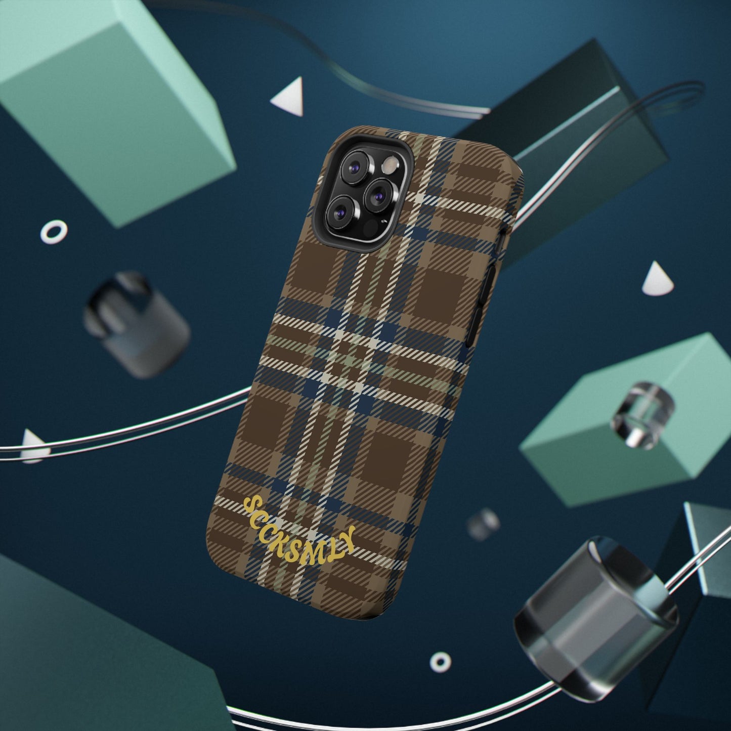 Earth and Sky Plaid Phone Case for Apple