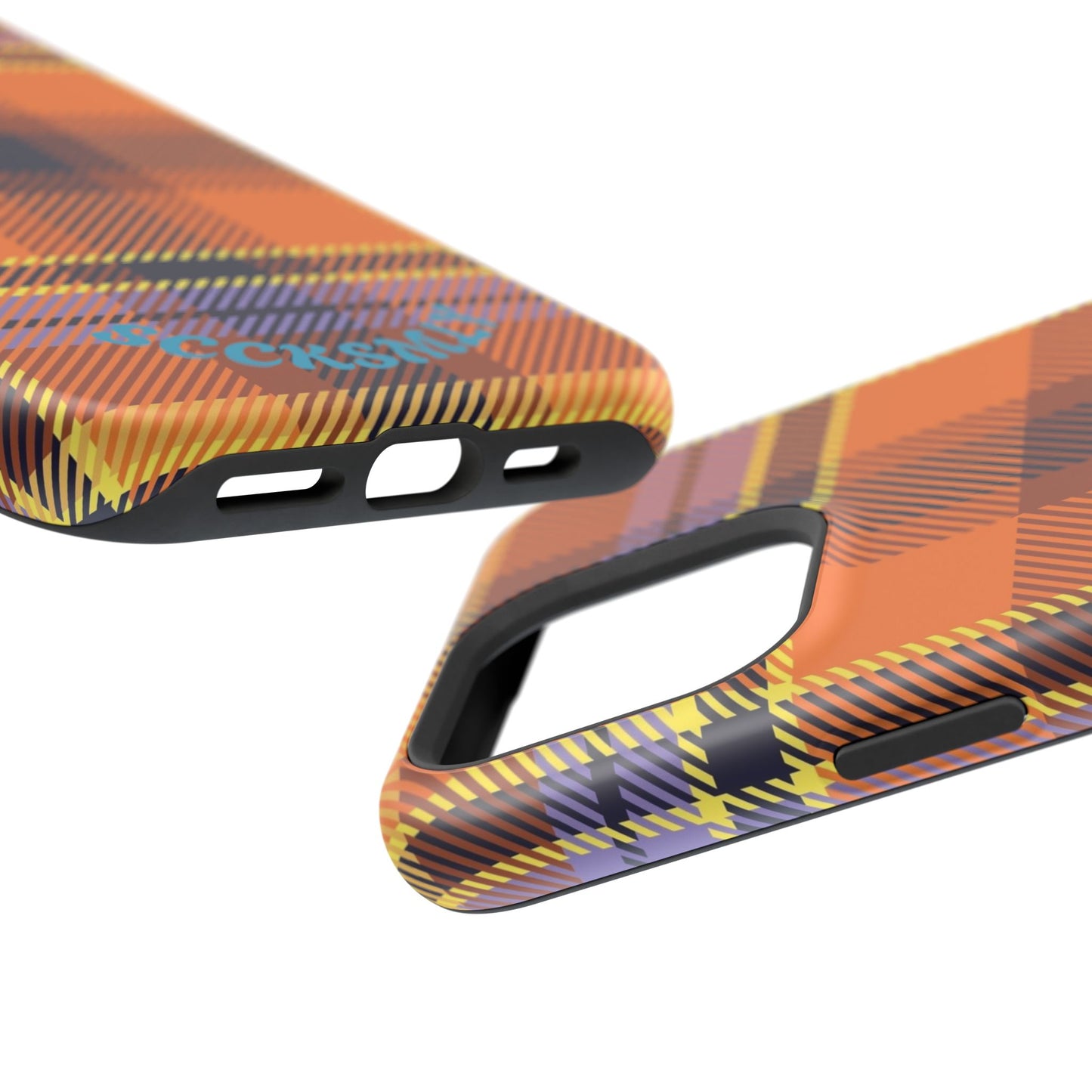 Orange Sickle Plaid  Phone Case for Apple