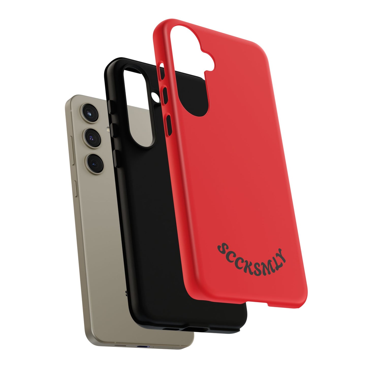 SOLID Screaming Red Tough Case for Samsung