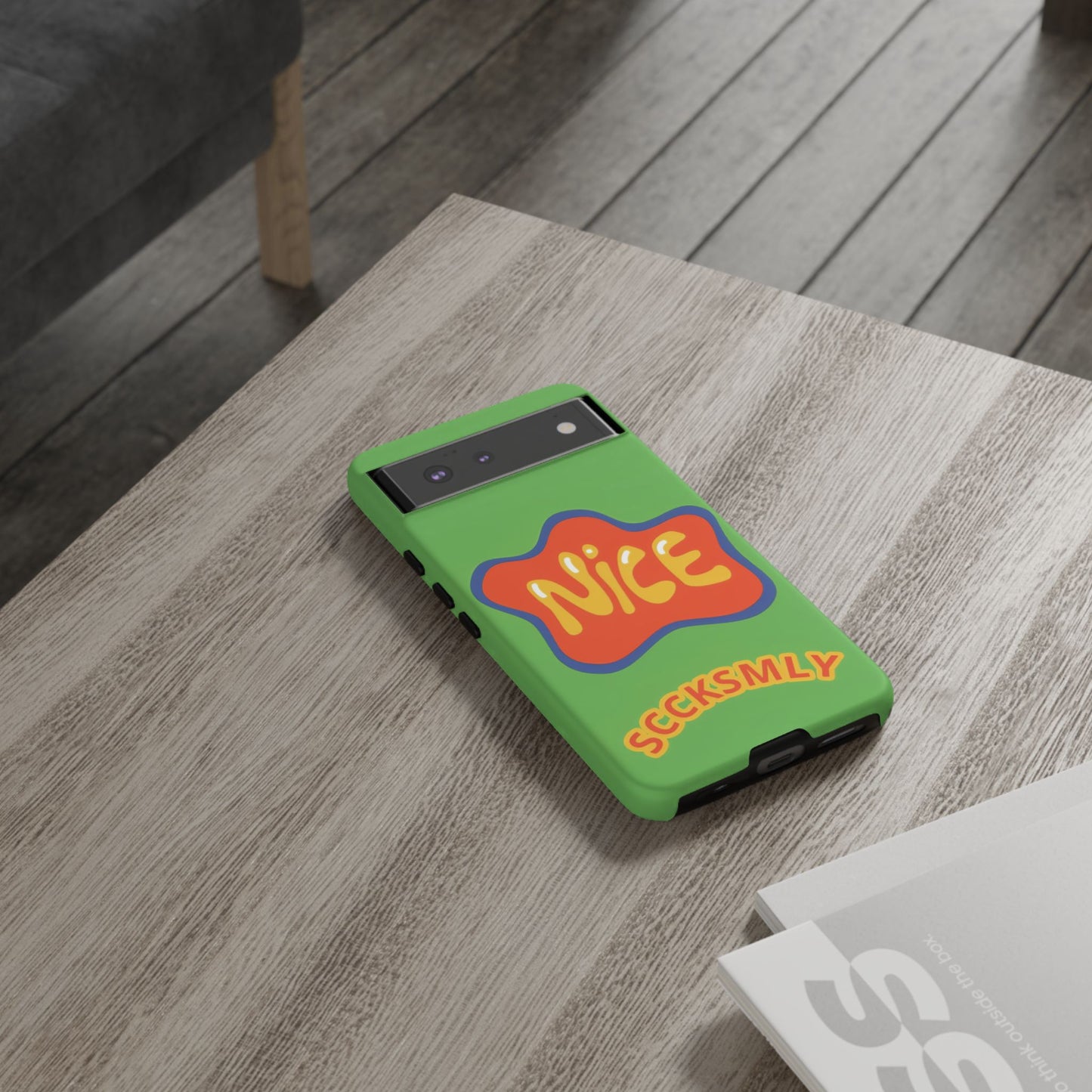 Green "NICE" Tough Phone Case for Google Pixel