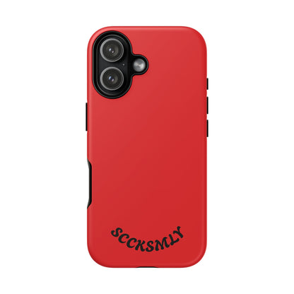 SOLID Screaming Red Tough Case for Apple