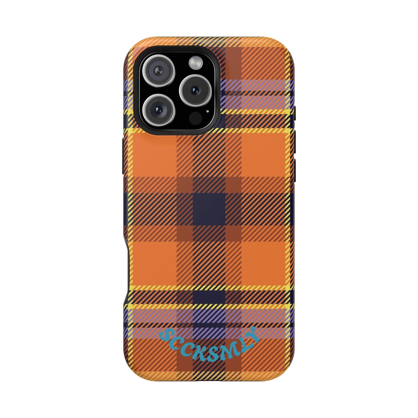 Orange Sickle Plaid  Phone Case for Apple