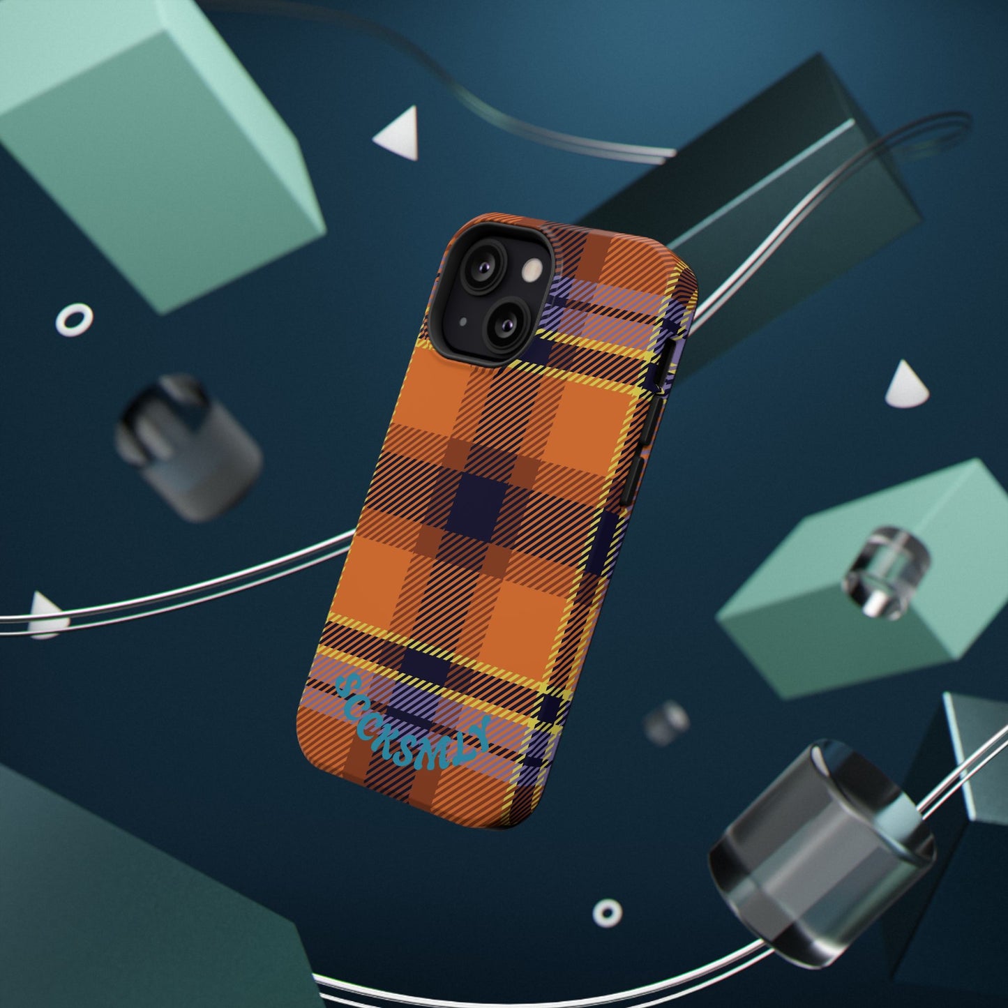 Orange Sickle Plaid  Phone Case for Apple