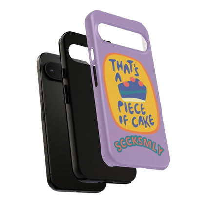 Light Purple "THAT'S A PIECE OF CAKE" Tough Phone Case for Google Pixel
