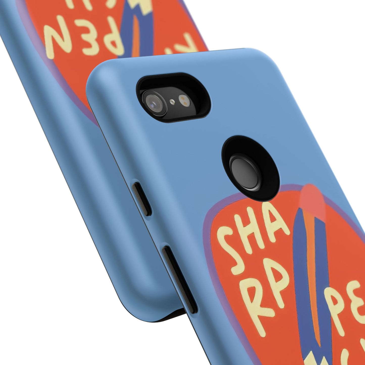 Blue "SHARPEN PENCIL" Tough Phone Case for Google Pixel
