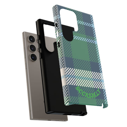 Earth and Sky Plaid Tough Phone Case for Samsung
