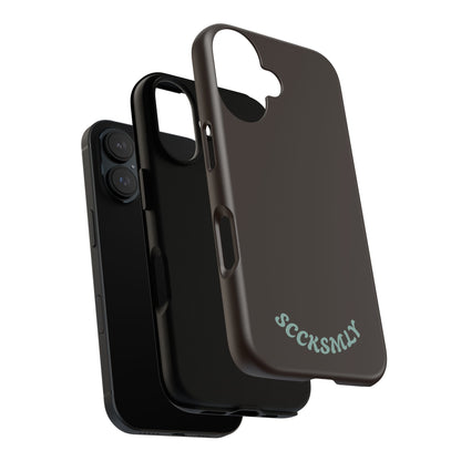 SOLID Espresso Mint Tough Phone Case for Apple