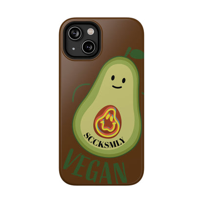 Playful Vegan Avocado Tough Phone Case Apple