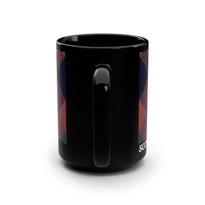 Mug Harvest Tartan 15 oz — Black
