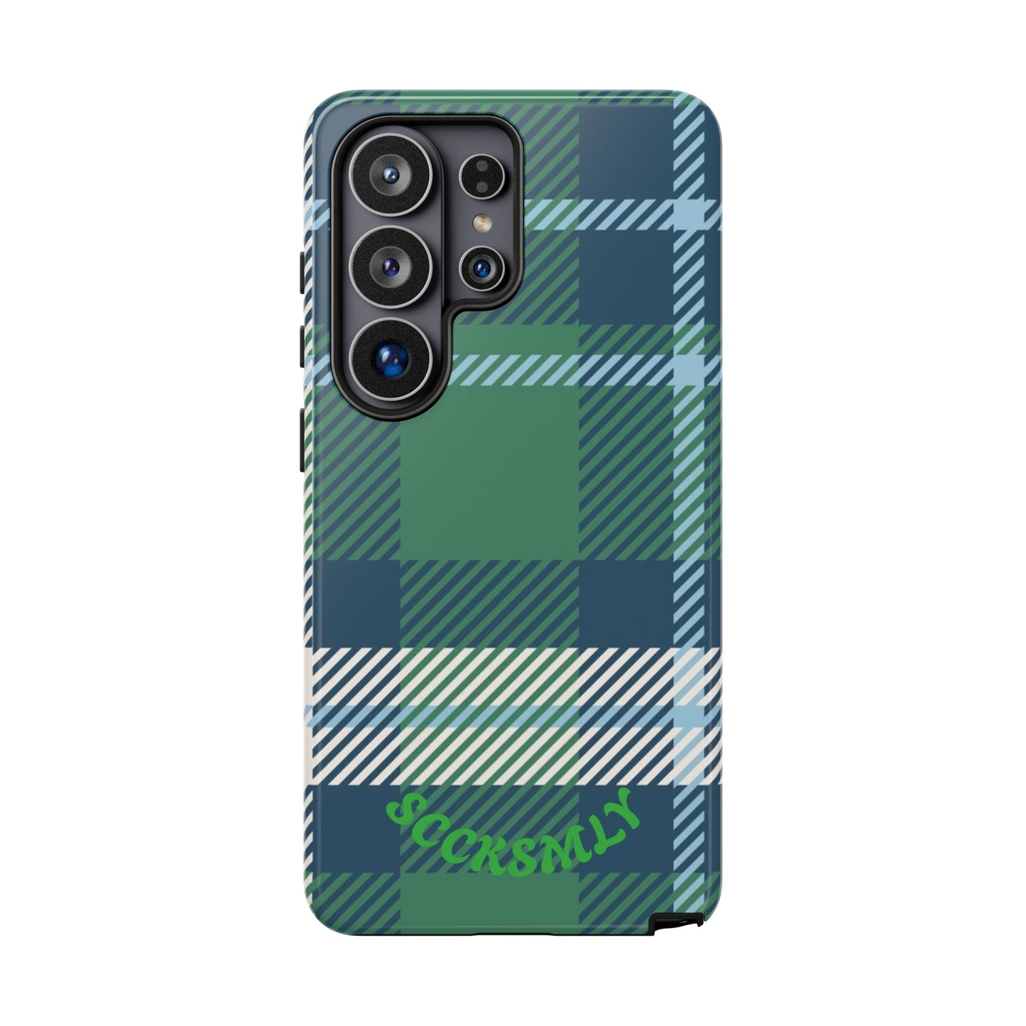 Earth and Sky Plaid Tough Phone Case for Samsung