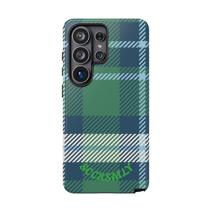 Earth and Sky Plaid Tough Phone Case for Samsung
