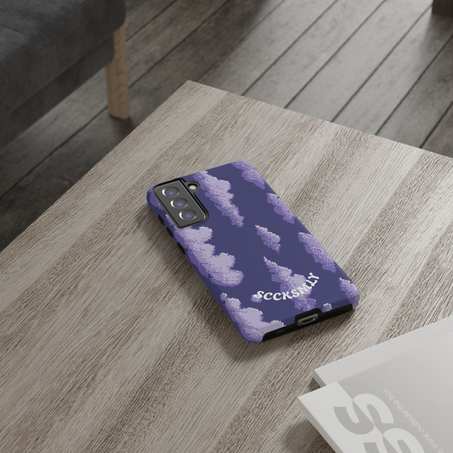 Lilac Pixel Cloud Tough Phone Case for Samsung