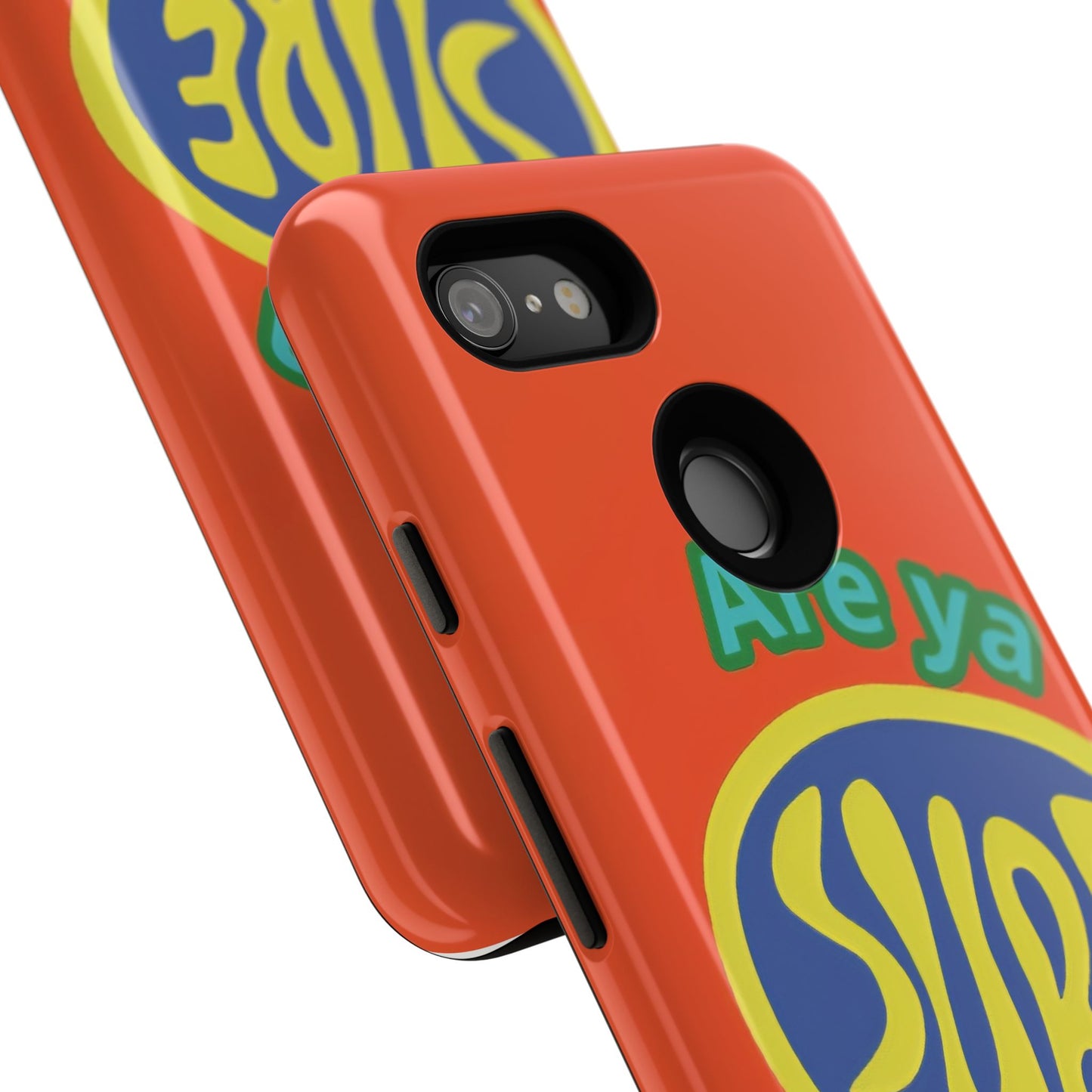 Orange "ARE YA SURE" Tough Phone Case for Google Pixel