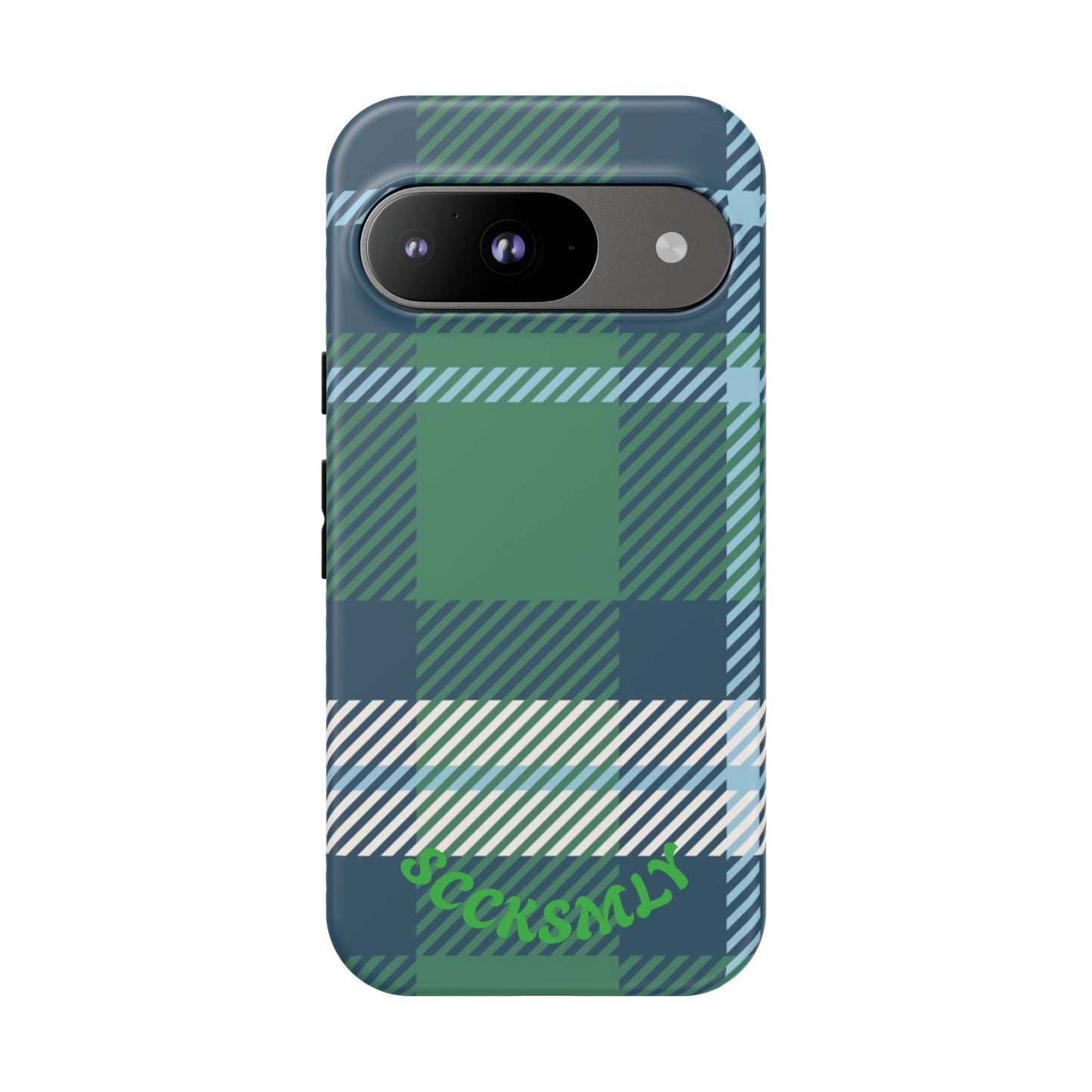 Earth and Sky Plaid Tough Phone Case for Google Pixel