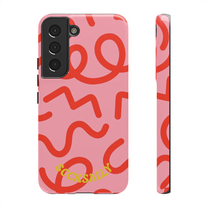 Red Candy Swirls Tough Phone Case for Samsung