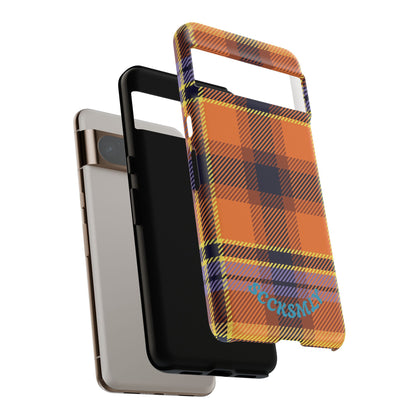 Orange Sickle Plaid Phone Case for Google Pixel