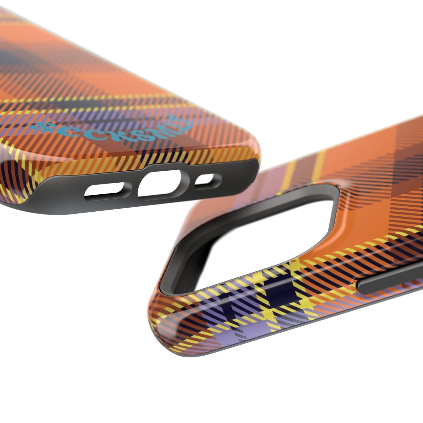 Orange Sickle Plaid  Phone Case for Apple