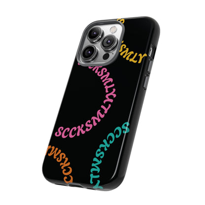 Y2K Wavy Script Tough Case for Apple- Black