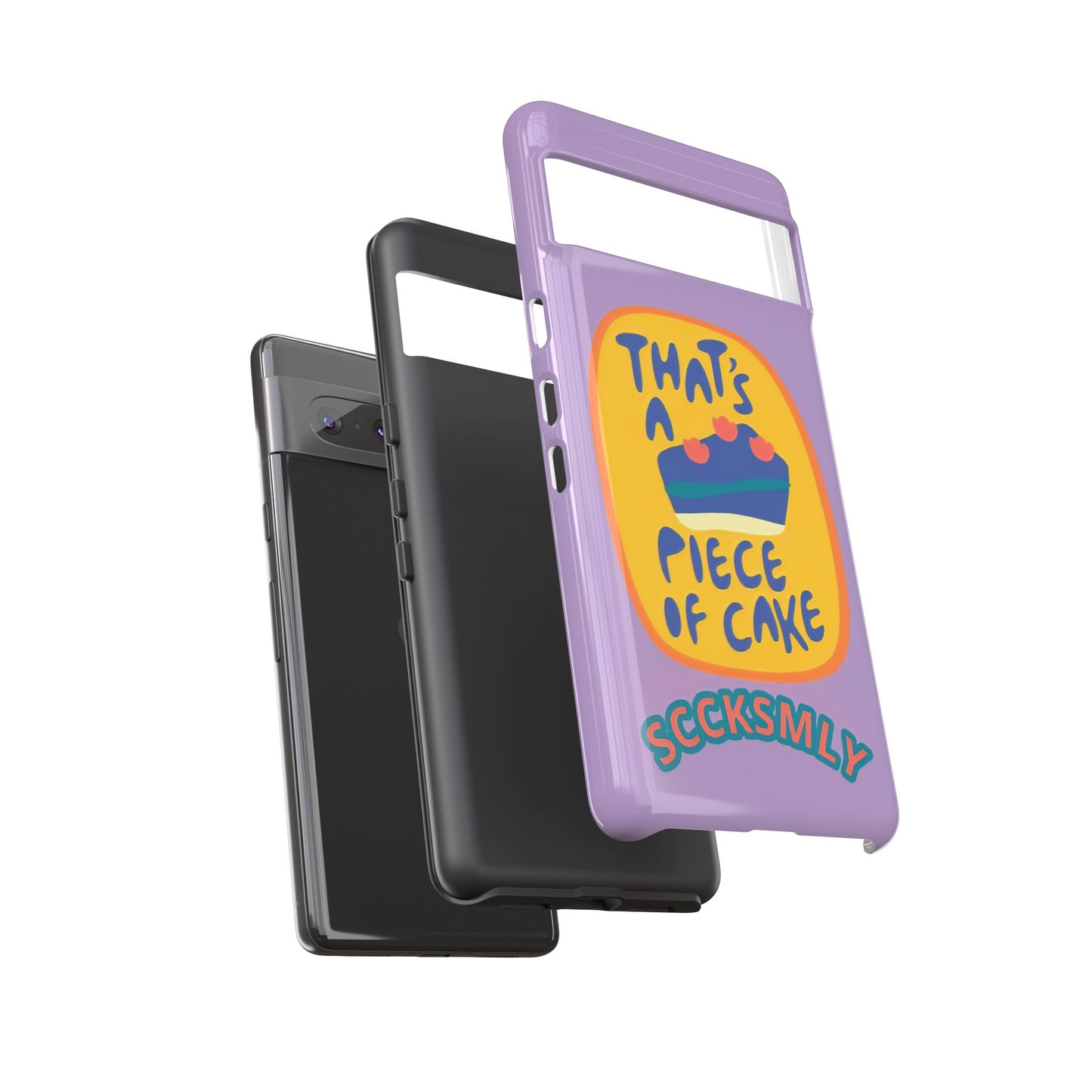 Light Purple "THAT'S A PIECE OF CAKE" Tough Phone Case for Google Pixel