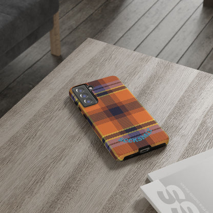 Orange Sickle Plaid Phone Case for Samsung