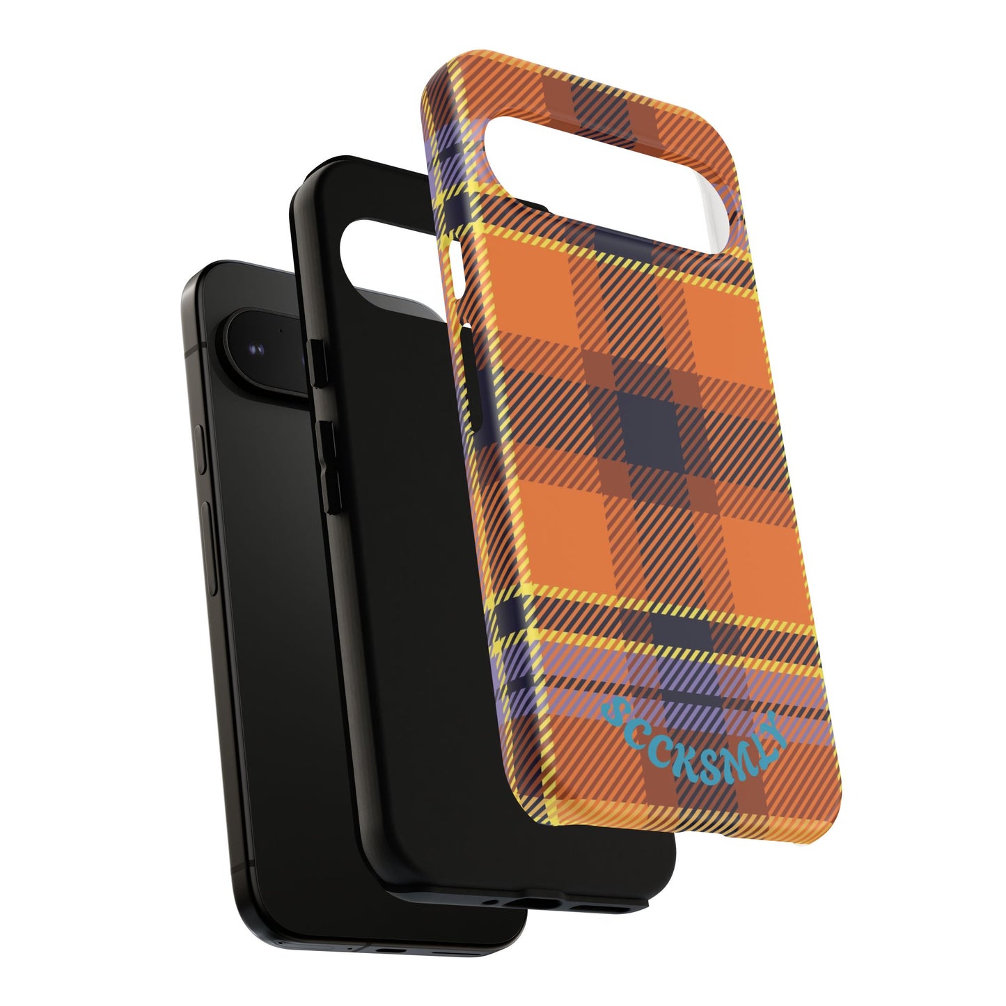 Orange Sickle Plaid Phone Case for Google Pixel