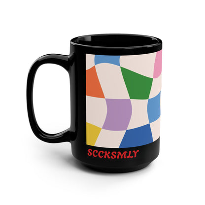 Mug Checker Flicker 15oz — Black