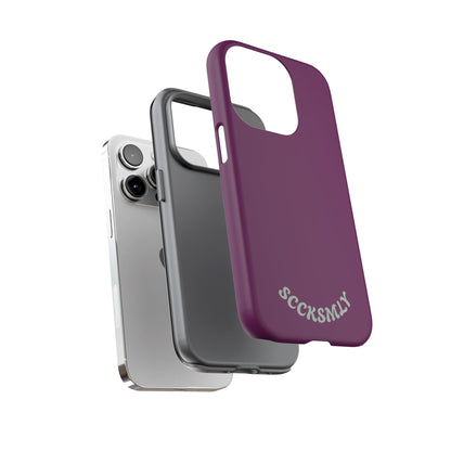 SOLID Amethyst Matte Tough Phone Case for Apple