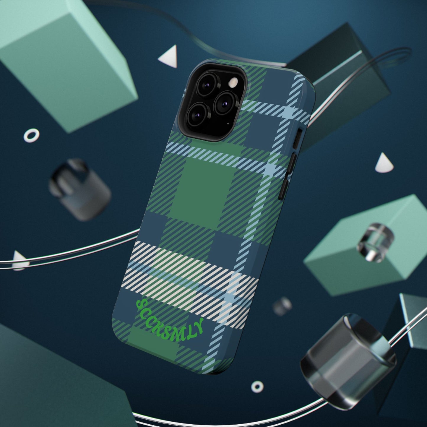 Earth and Sky Plaid Phone Case for Apple