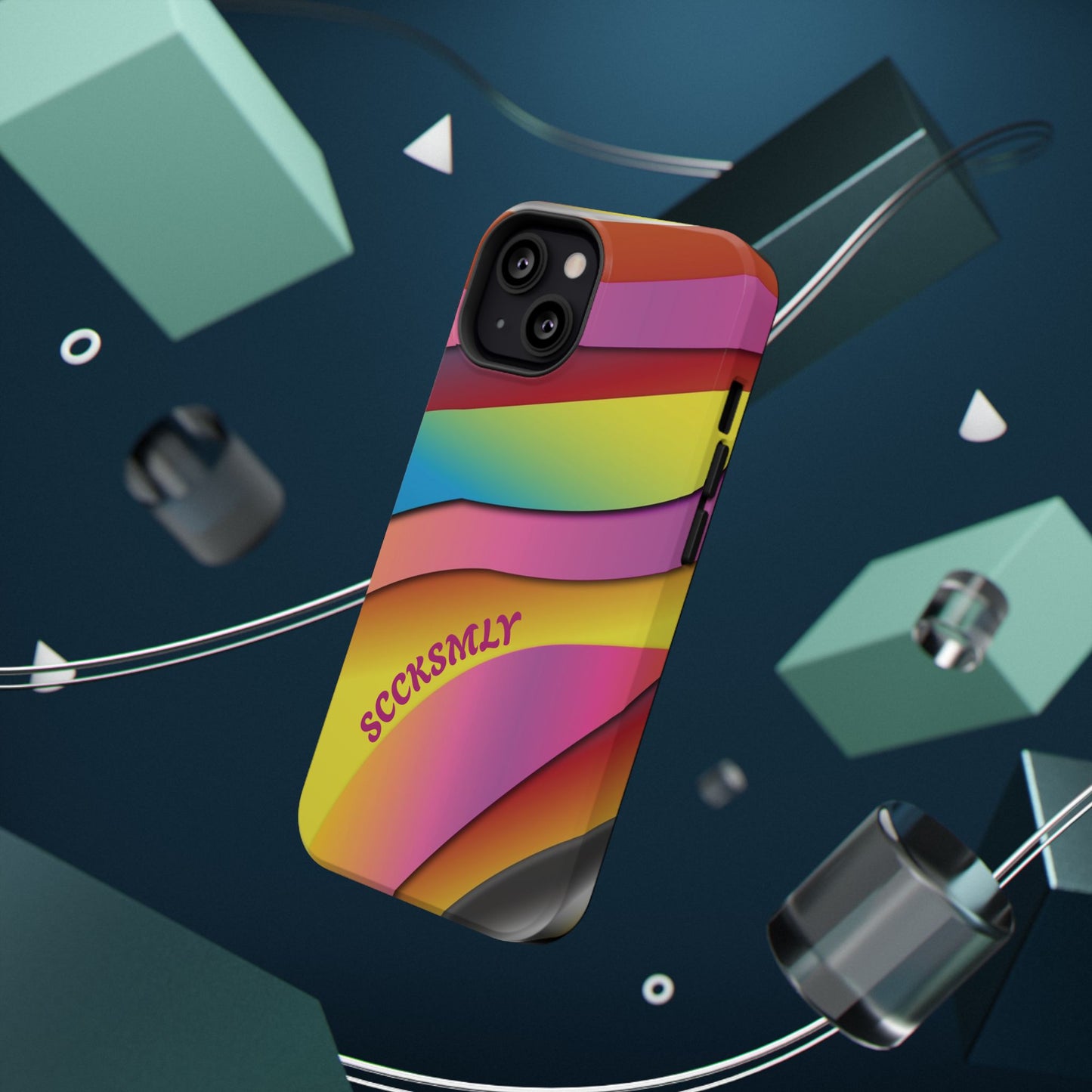 Modern Retro Rainbow Phone Case for Apple
