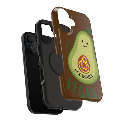 Playful Vegan Avocado Tough Phone Case Apple