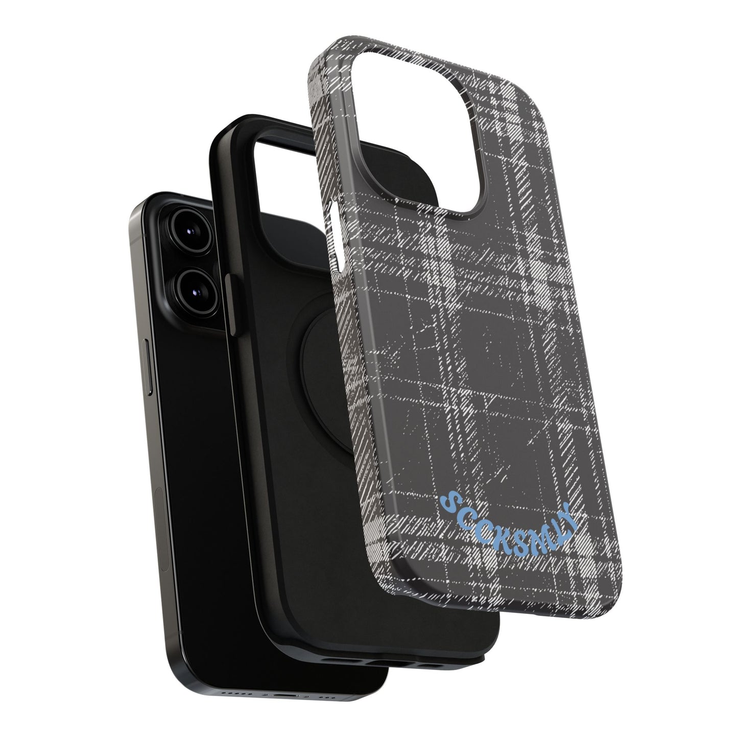 Smoky Grungy Plaid Phone Case for Apple