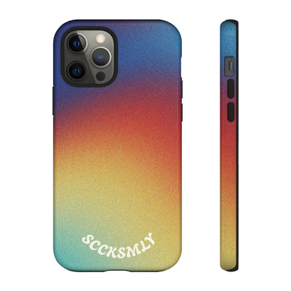 Faded Sunset Aura Tough Phone Case for Apple