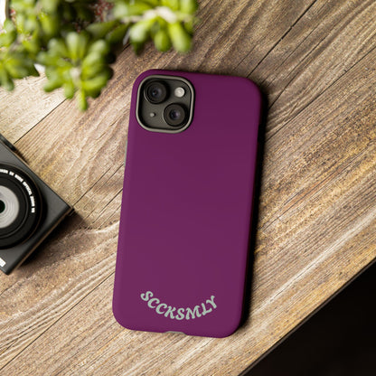 SOLID Amethyst Matte Tough Phone Case for Apple