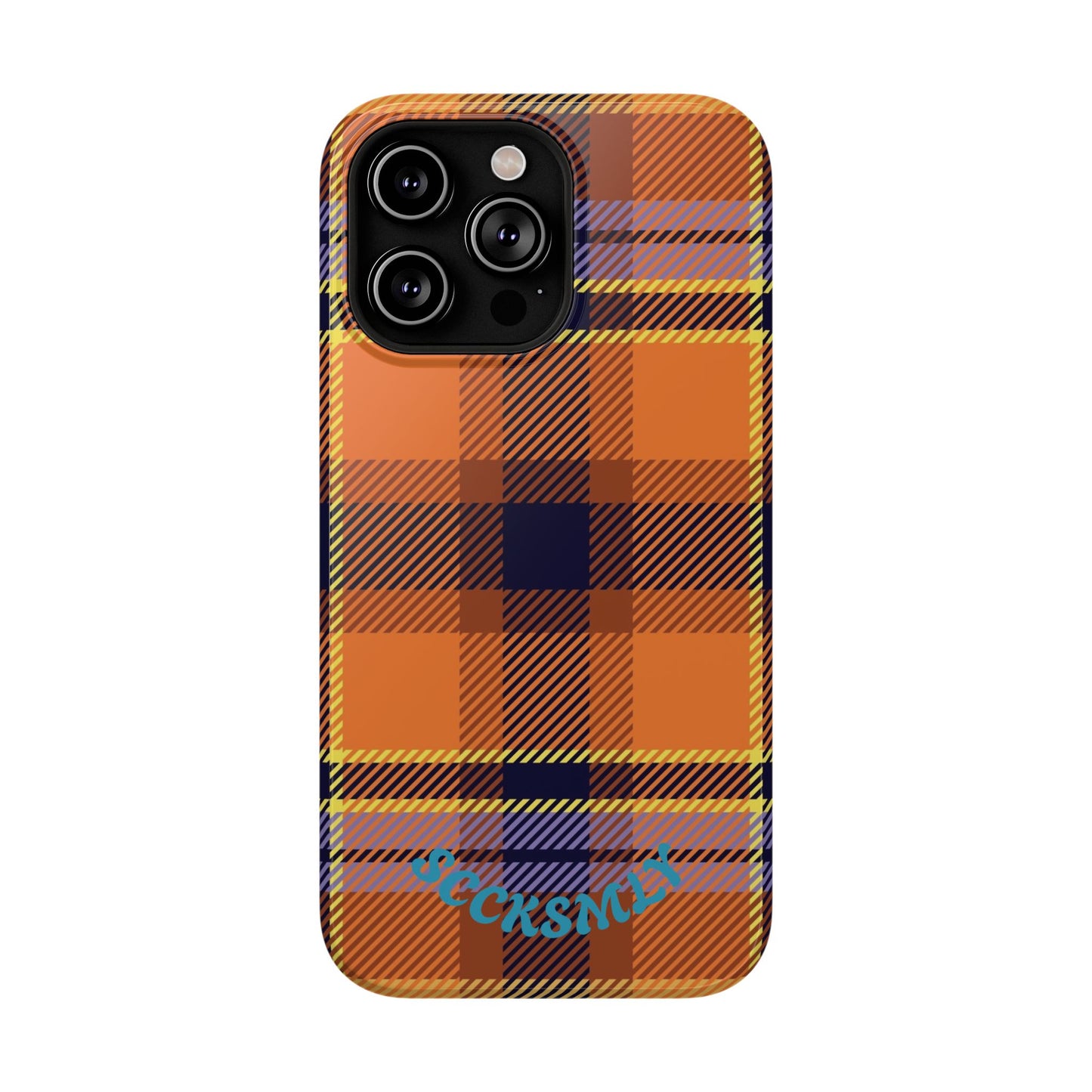 Orange Sickle Plaid  Phone Case for Apple