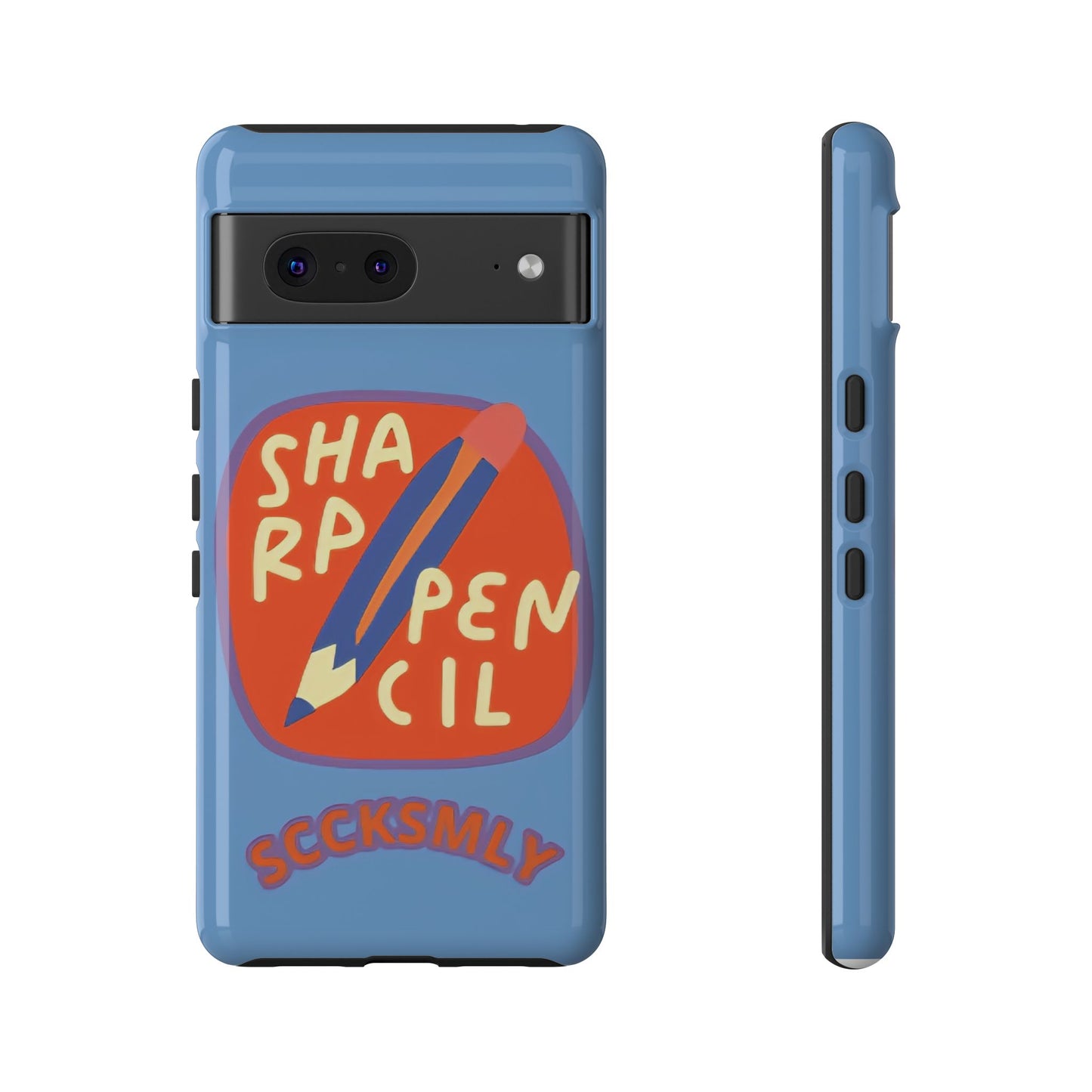 Blue "SHARPEN PENCIL" Tough Phone Case for Google Pixel