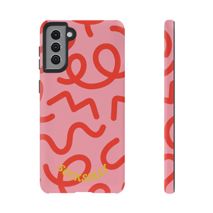 Red Candy Swirls Tough Phone Case for Samsung