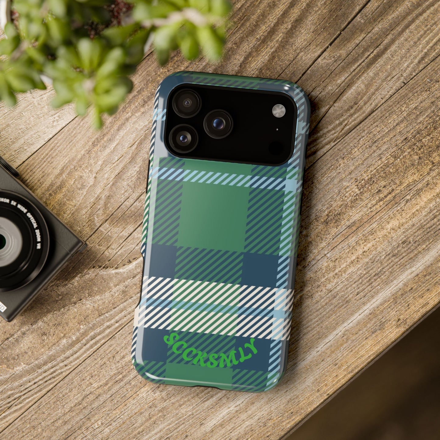 Earth and Sky Plaid Phone Case for Apple
