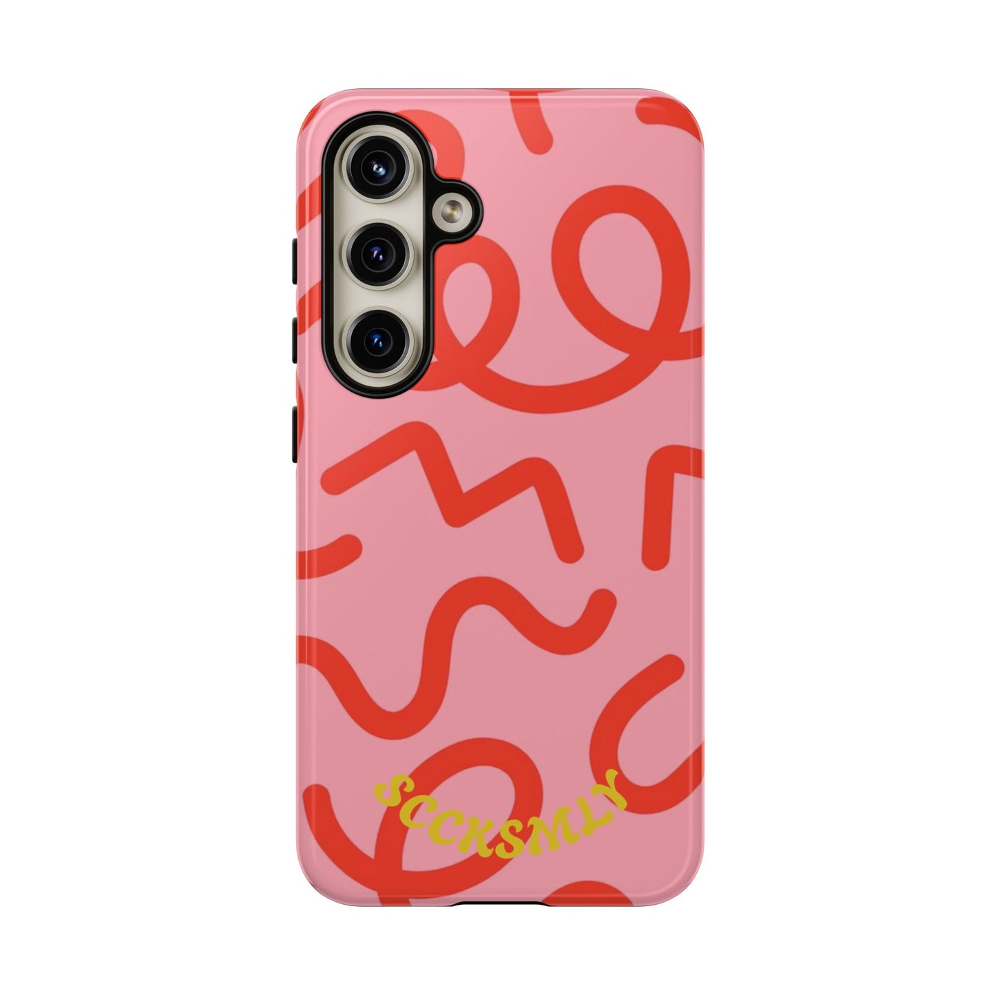 Red Candy Swirls Tough Phone Case for Samsung