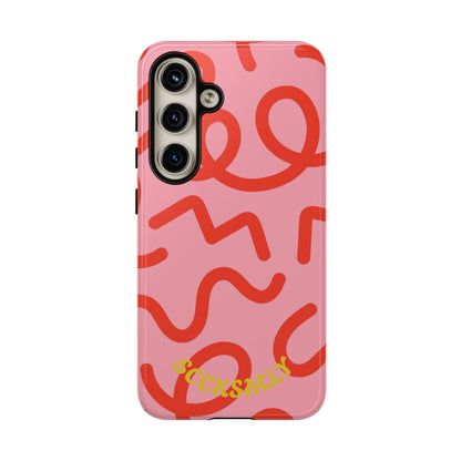 Red Candy Swirls Tough Phone Case for Samsung