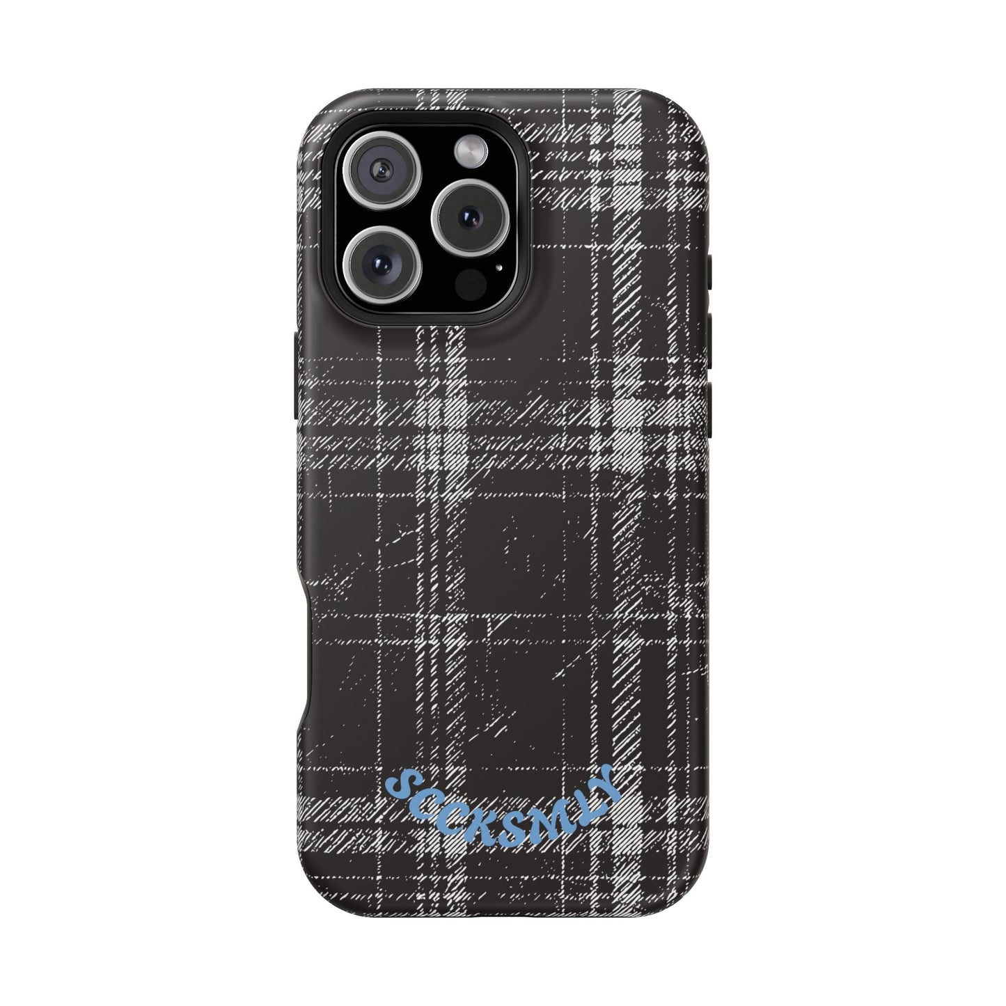 Smoky Grungy Plaid Phone Case for Apple